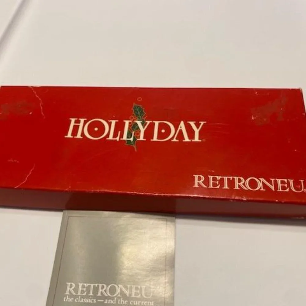 Retroneu Cranberry Server Cloissone 24K Gold Electroplate Made in Japan Boxed